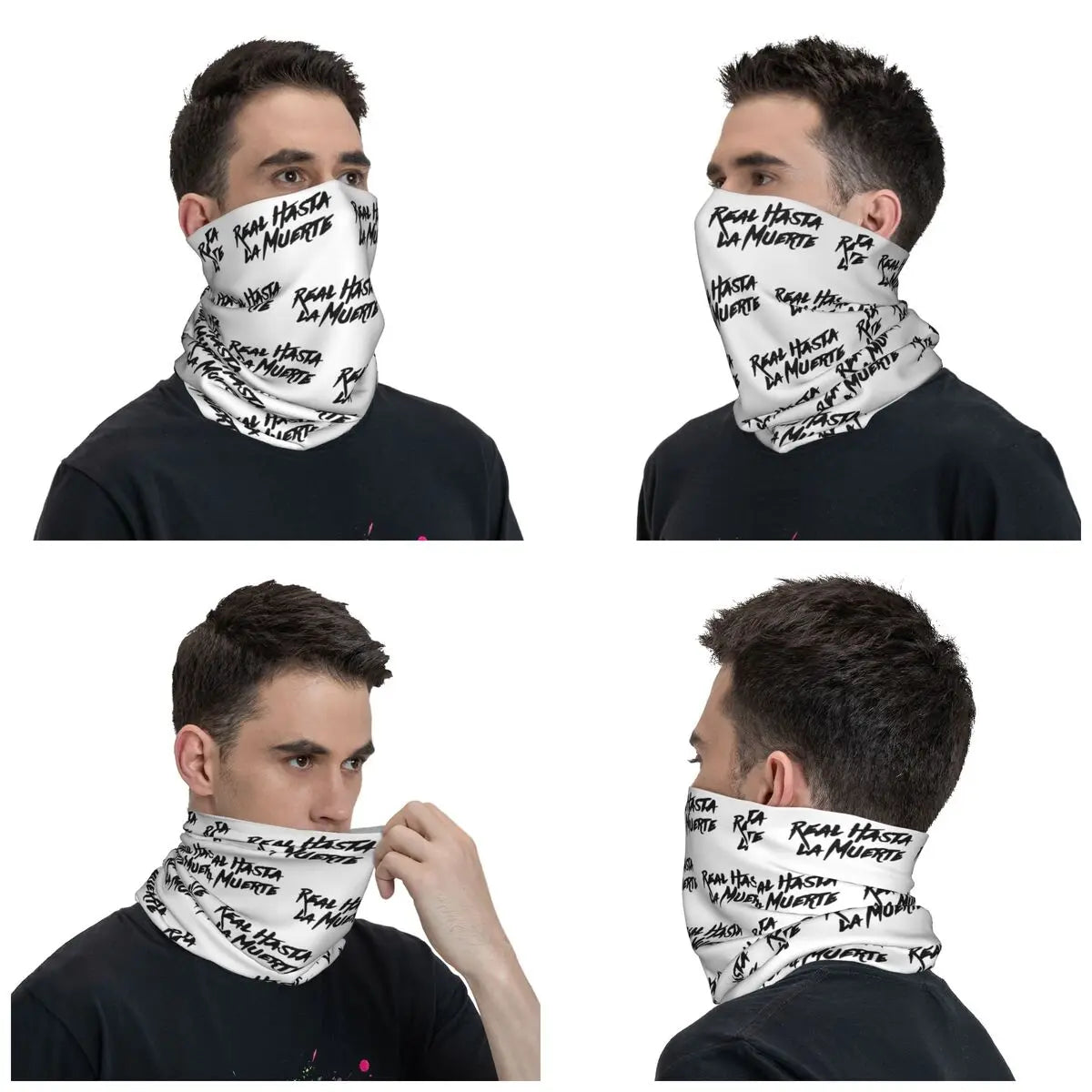 Anuel AA Bandana Neck Cover Printed Real Hasta La Muerte Mask Scarf Warm Headband Running Unisex Adult Breathable