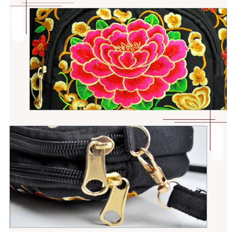 Vintage Women Handbag Hmong Vintage Tote Messenger Hippie Ethnic Shoulder Bag Embroidery Boho