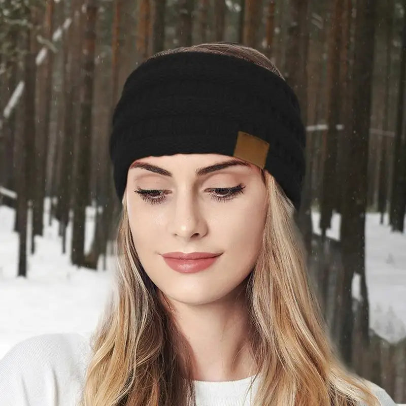 New Wide Knitting Woolen Headband Winter Warm Ear Girl Thicken Turban Hair Accessories Women Hair Band Headwraps Ear Warmer