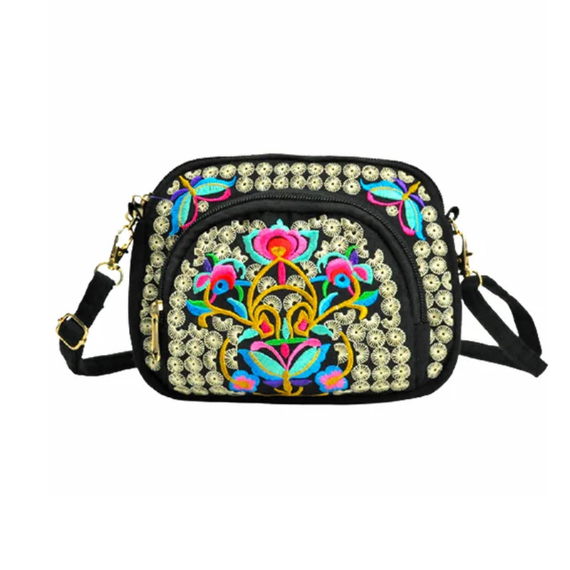 Vintage Women Handbag Hmong Vintage Tote Messenger Hippie Ethnic Shoulder Bag Embroidery Boho