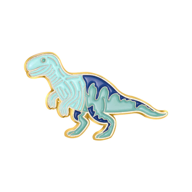 Cartoon Dinosaur Enamel Pins Stegosaurus Pterosauria Brooches for Kids Friends Jurassic Animal Badges Bag Lapel Pin Jewelry Gift