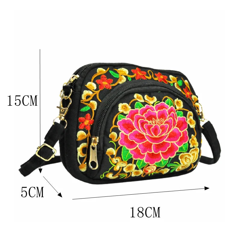 Vintage Women Handbag Hmong Vintage Tote Messenger Hippie Ethnic Shoulder Bag Embroidery Boho